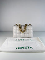 Chain Cassette en cuir Blanc