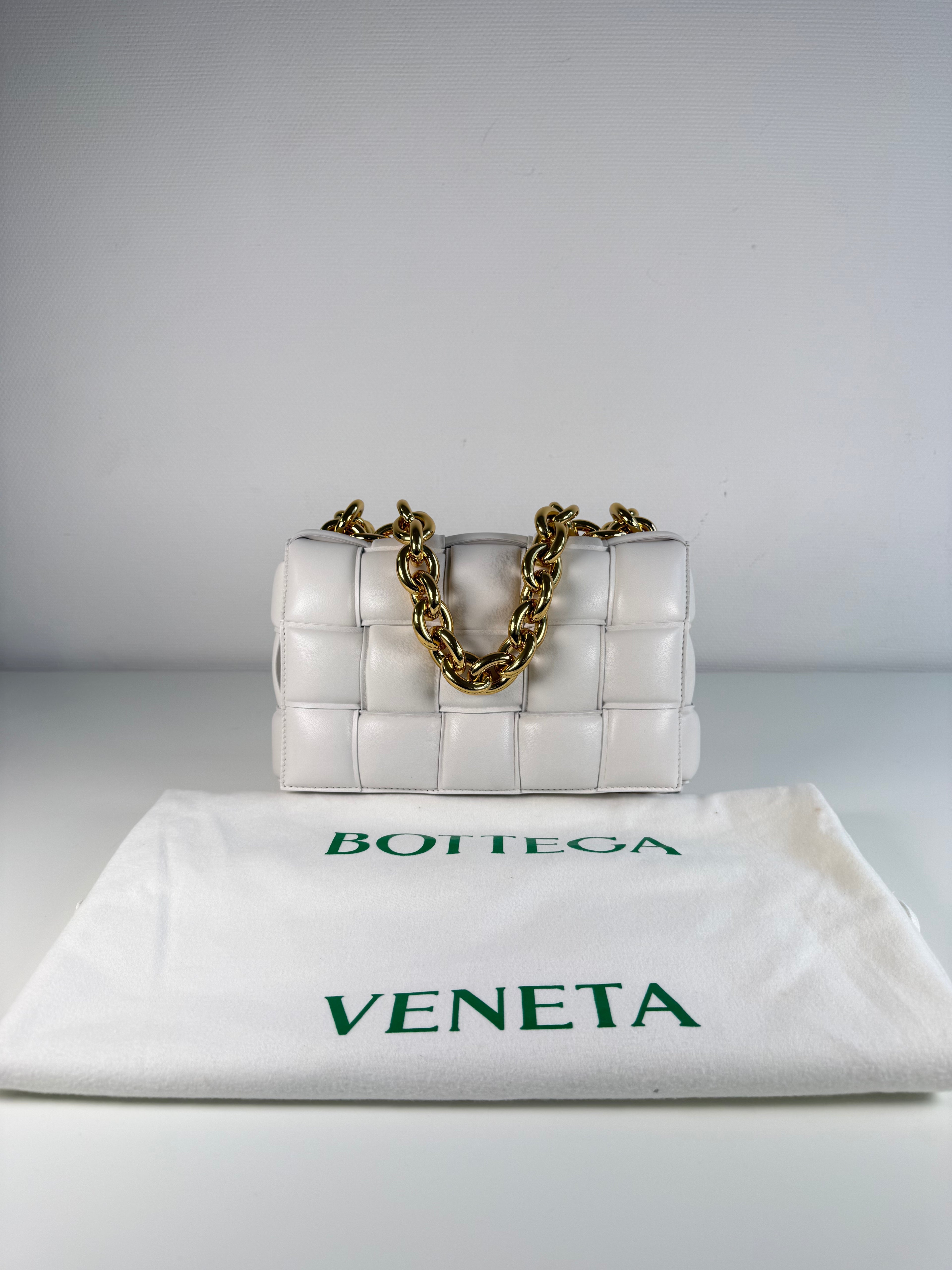 Chain Cassette en cuir Blanc