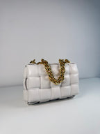 Chain Cassette en cuir Blanc