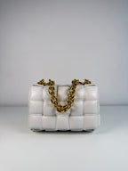 Chain Cassette en cuir Blanc