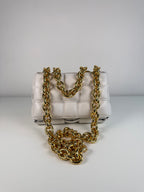 Chain Cassette en cuir Blanc
