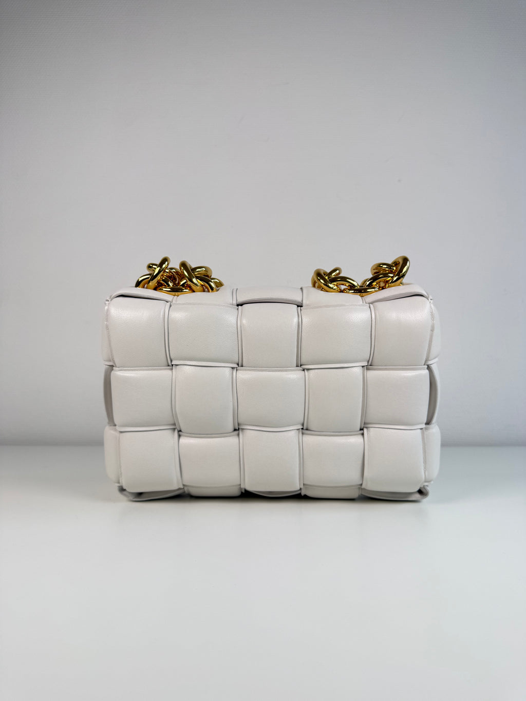 Chain Cassette en cuir Blanc