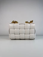 Chain Cassette en cuir Blanc