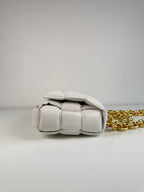 Chain Cassette en cuir Blanc