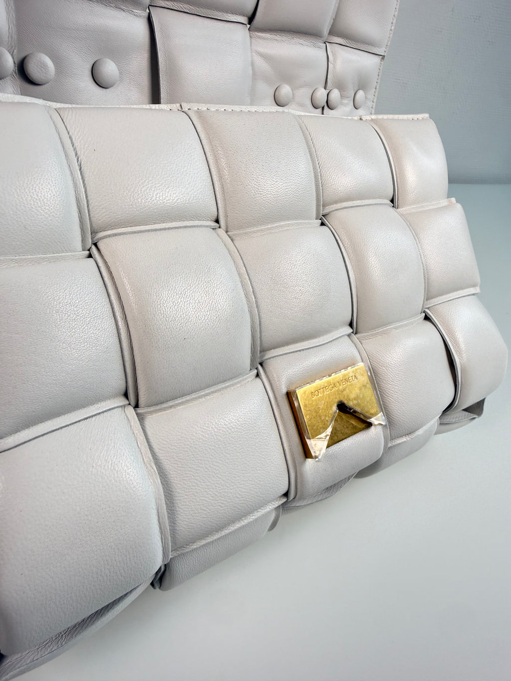 Chain Cassette en cuir Blanc