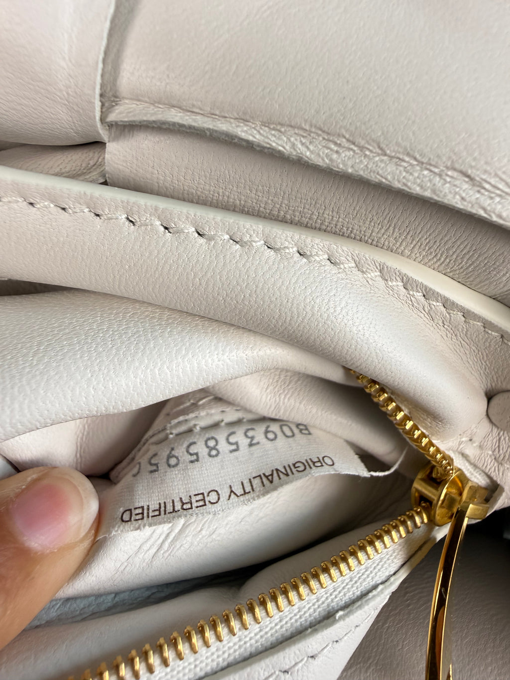 Chain Cassette en cuir Blanc