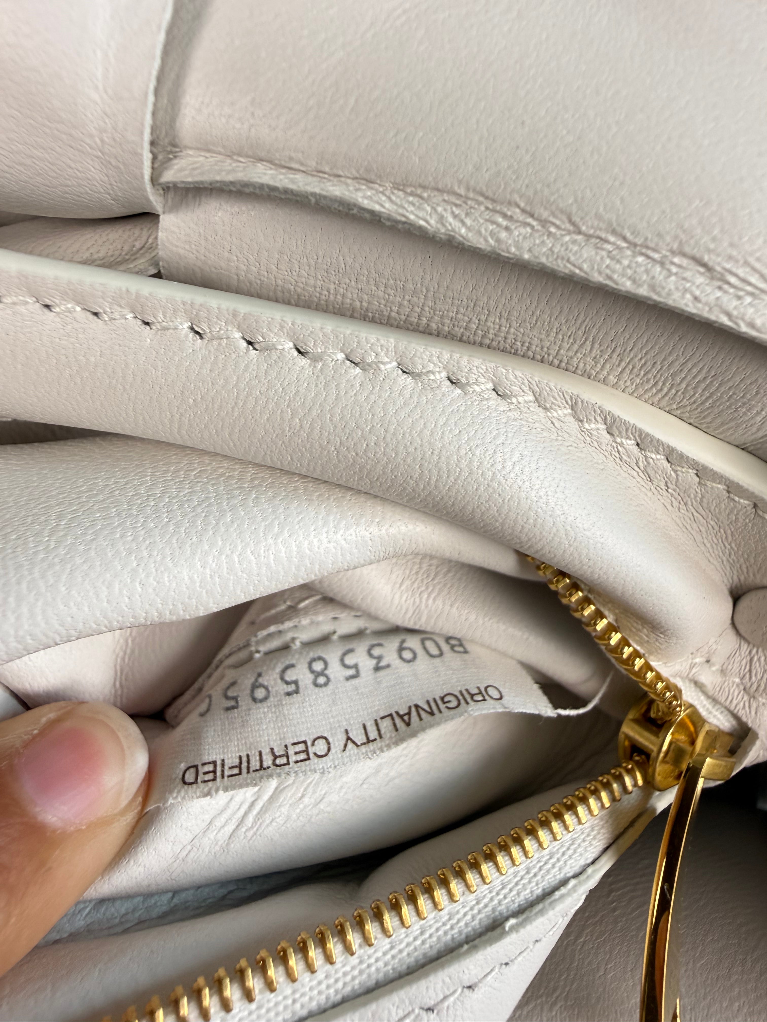 Chain Cassette en cuir Blanc
