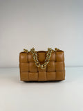 Chain Cassette en cuir Noir