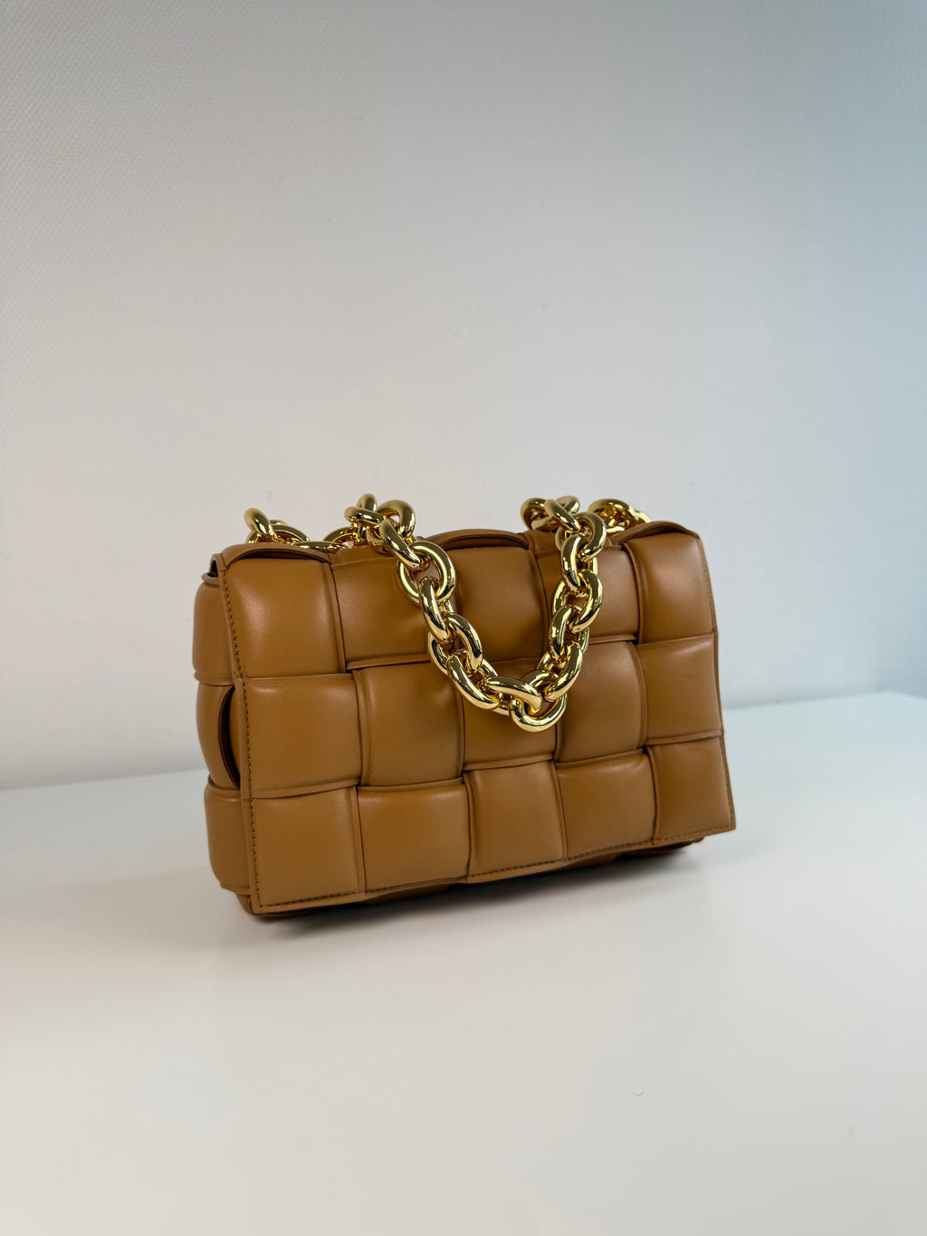Chain Cassette en cuir Noir