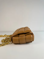 Chain Cassette en cuir Camel