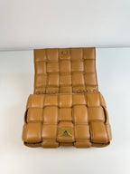 Chain Cassette en cuir Camel