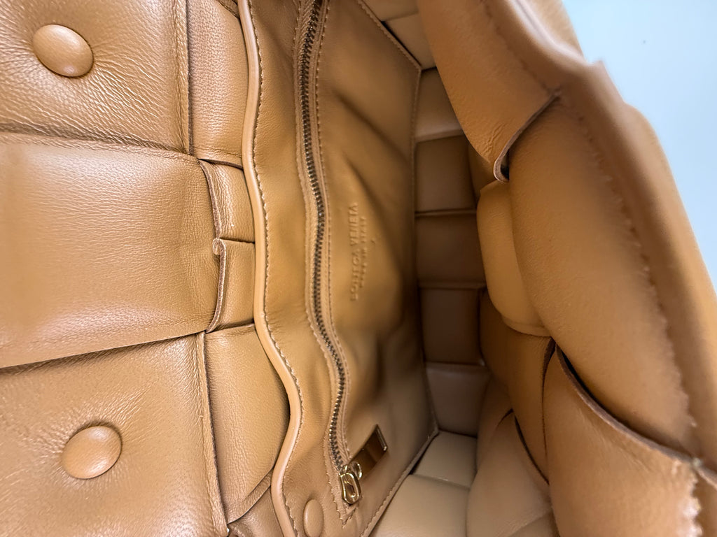 Chain Cassette en cuir Camel