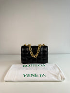 Chain Cassette en cuir Noir