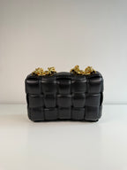 Chain Cassette en cuir Noir