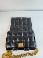 Chain Cassette en cuir Noir