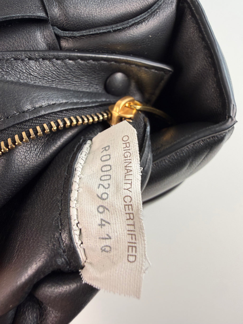 Chain Cassette en cuir Noir