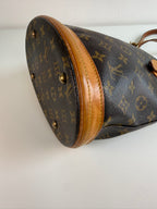 Bucket PM en toile Monogram marron