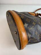Bucket PM en toile Monogram marron