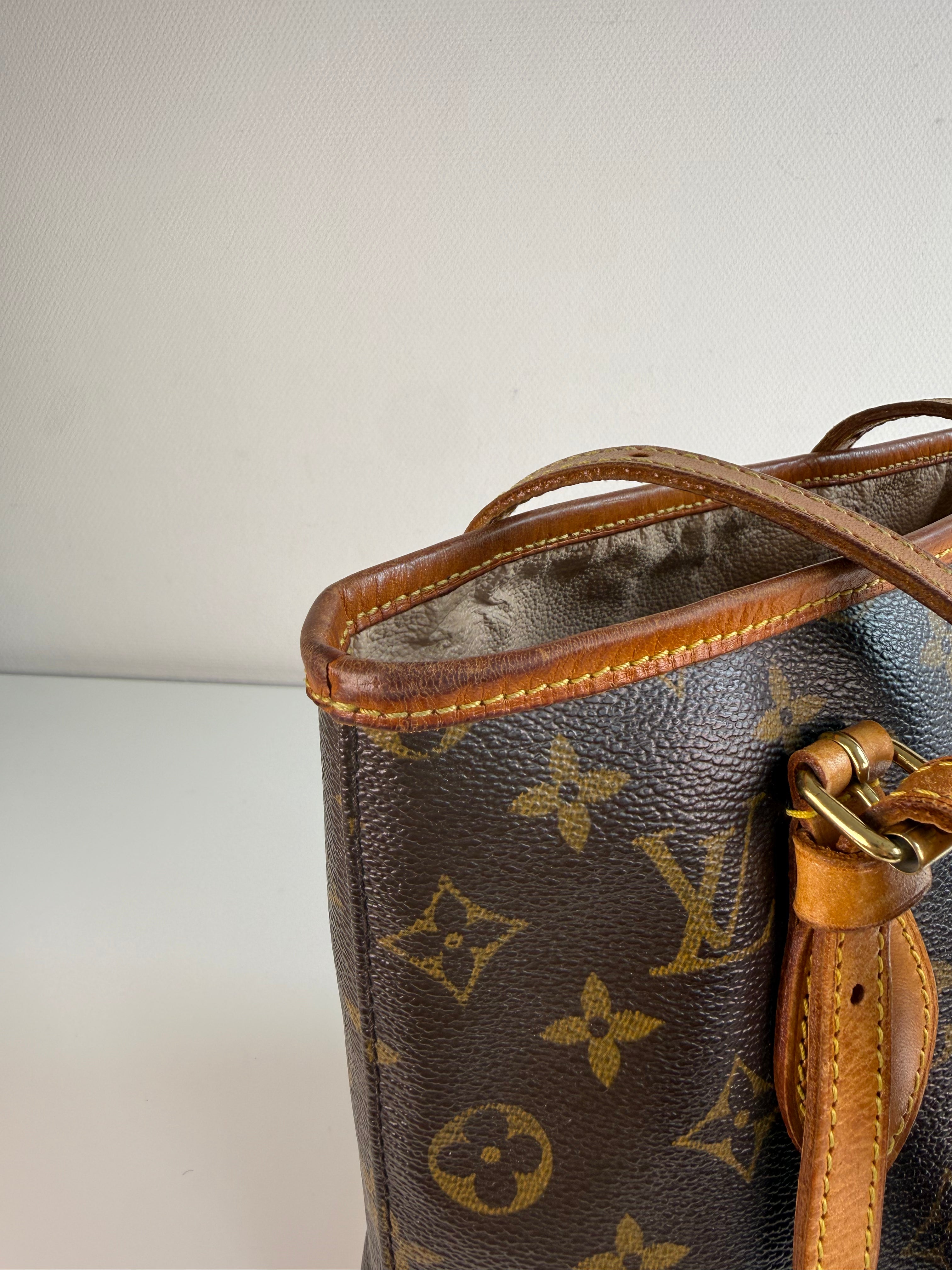 Bucket PM en toile Monogram marron