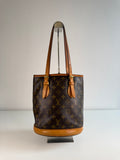 Bucket PM en toile Monogram marron