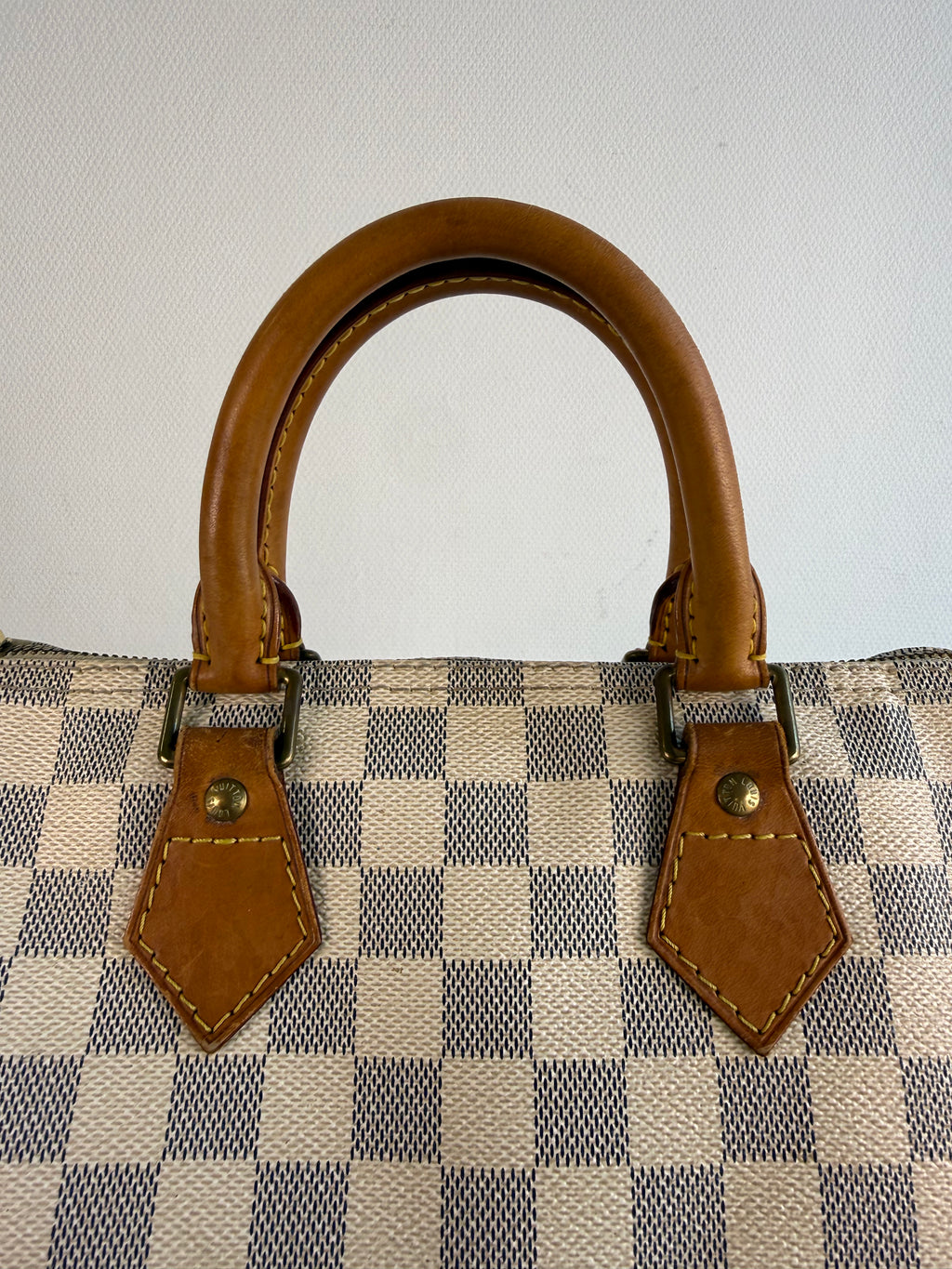 Speedy 25 en toile Damier blanc