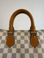 Speedy 25 en toile Damier blanc