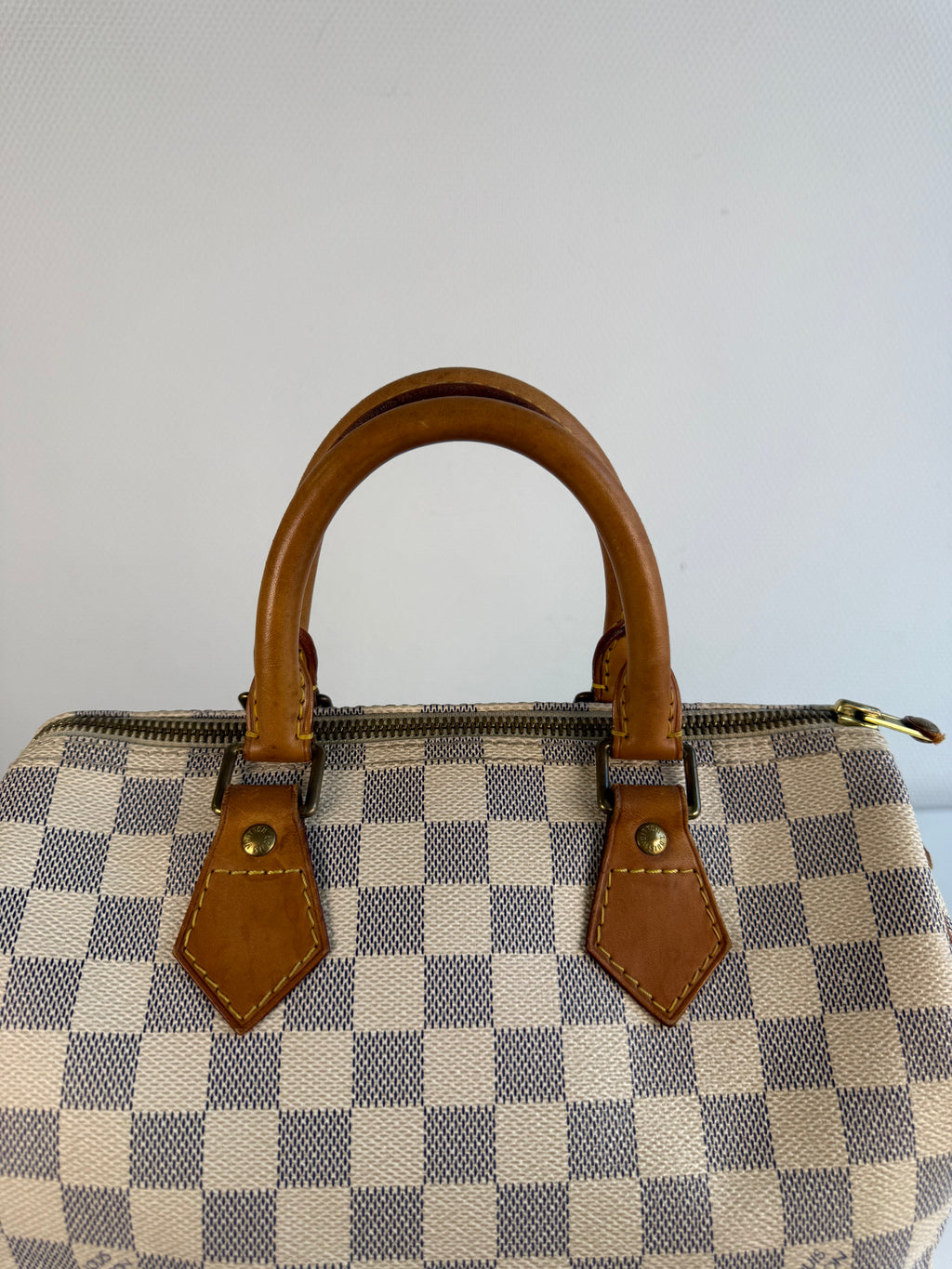 Speedy 25 en toile Damier blanc