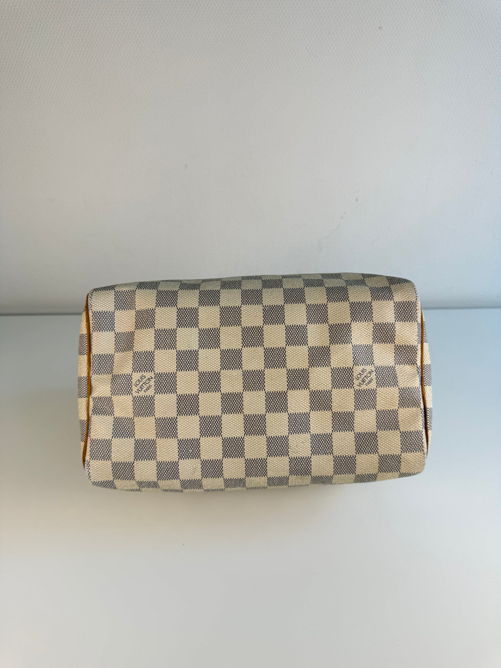 Speedy 25 en toile Damier blanc