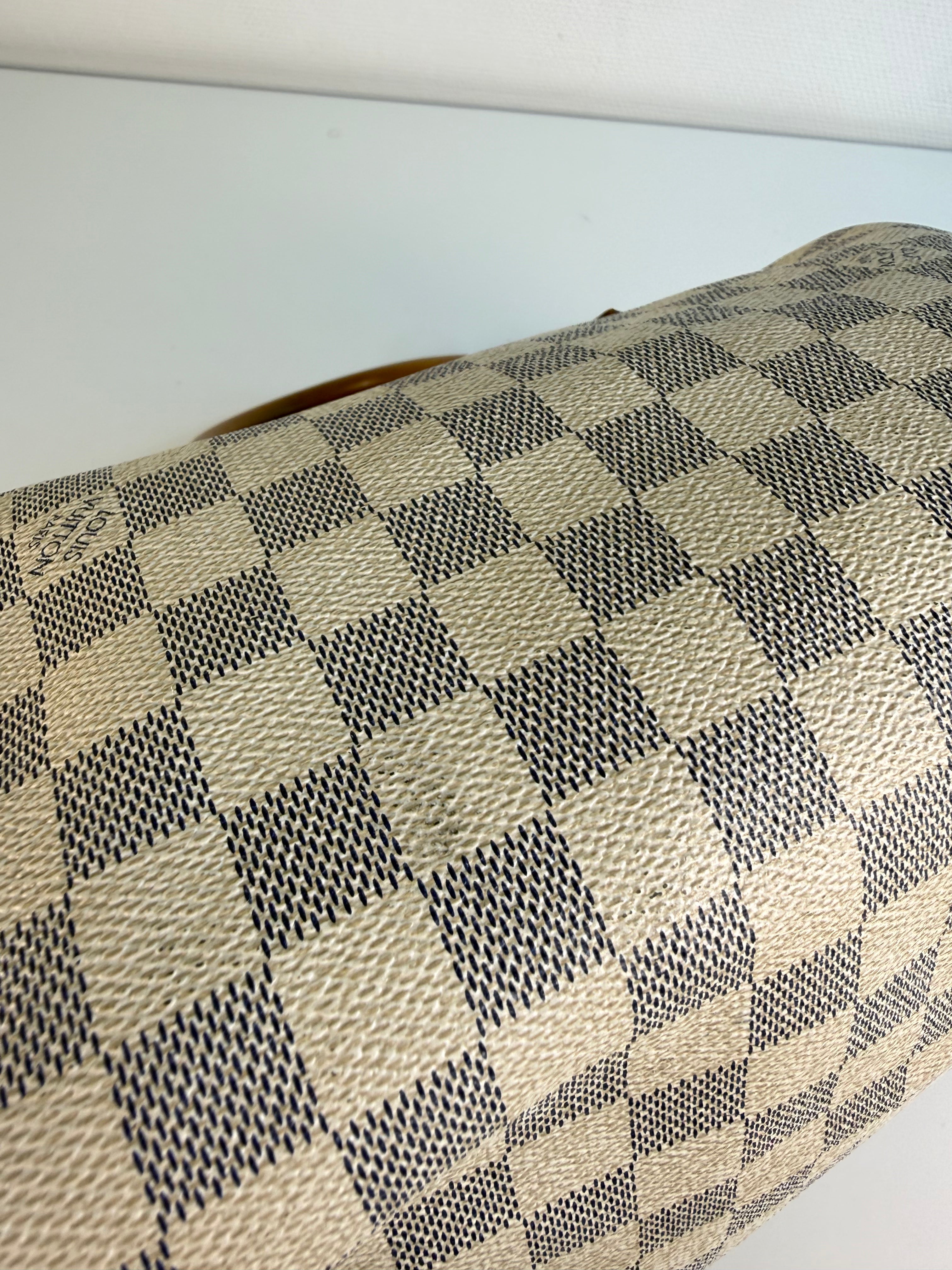 Speedy 25 en toile Damier blanc