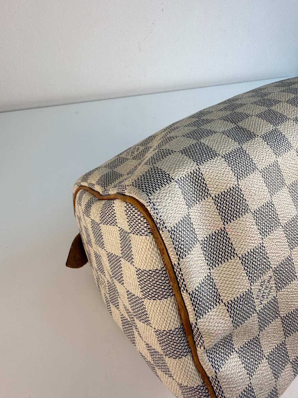 Speedy 25 en toile Damier blanc