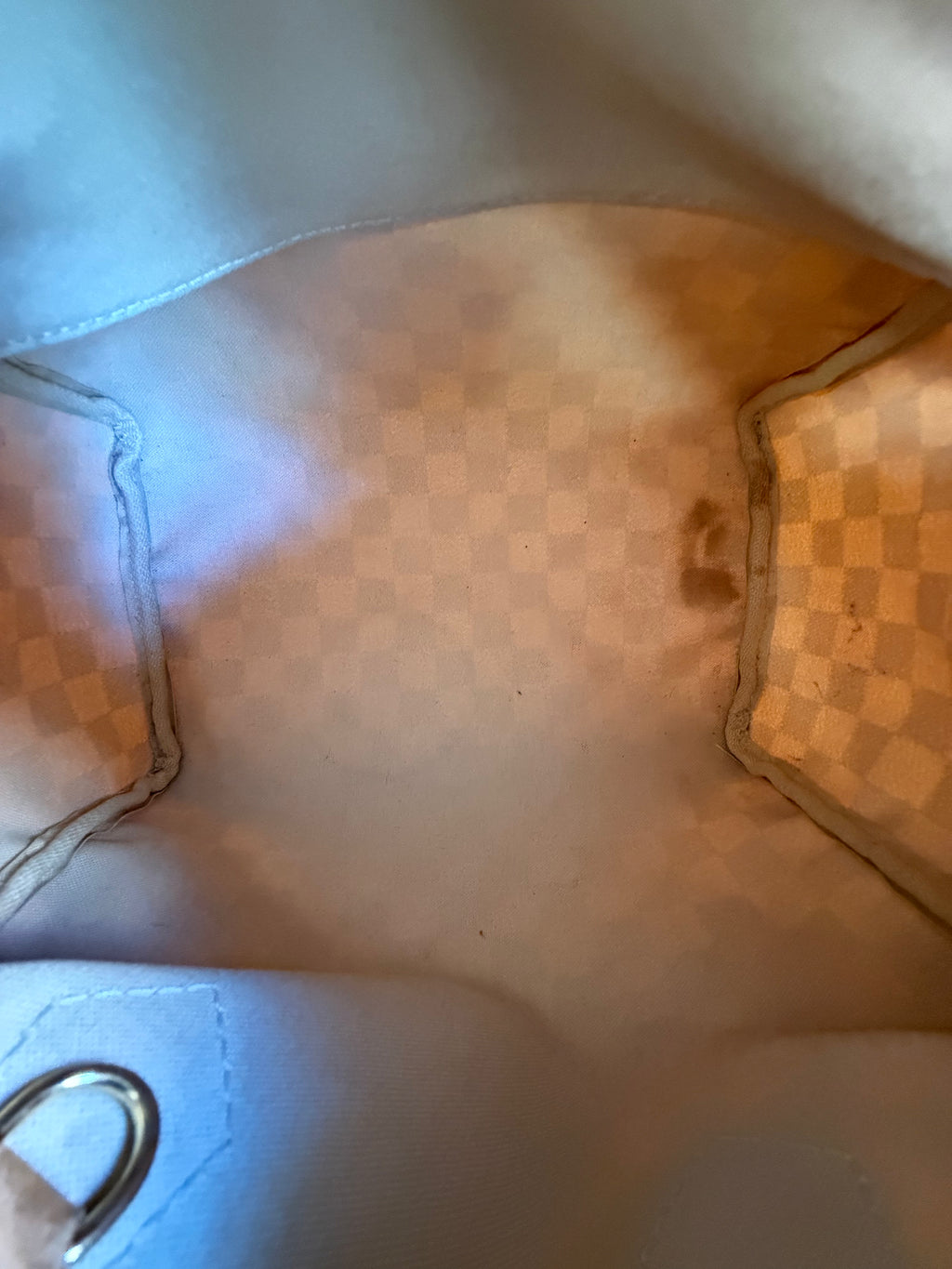 Speedy 25 en toile Damier blanc