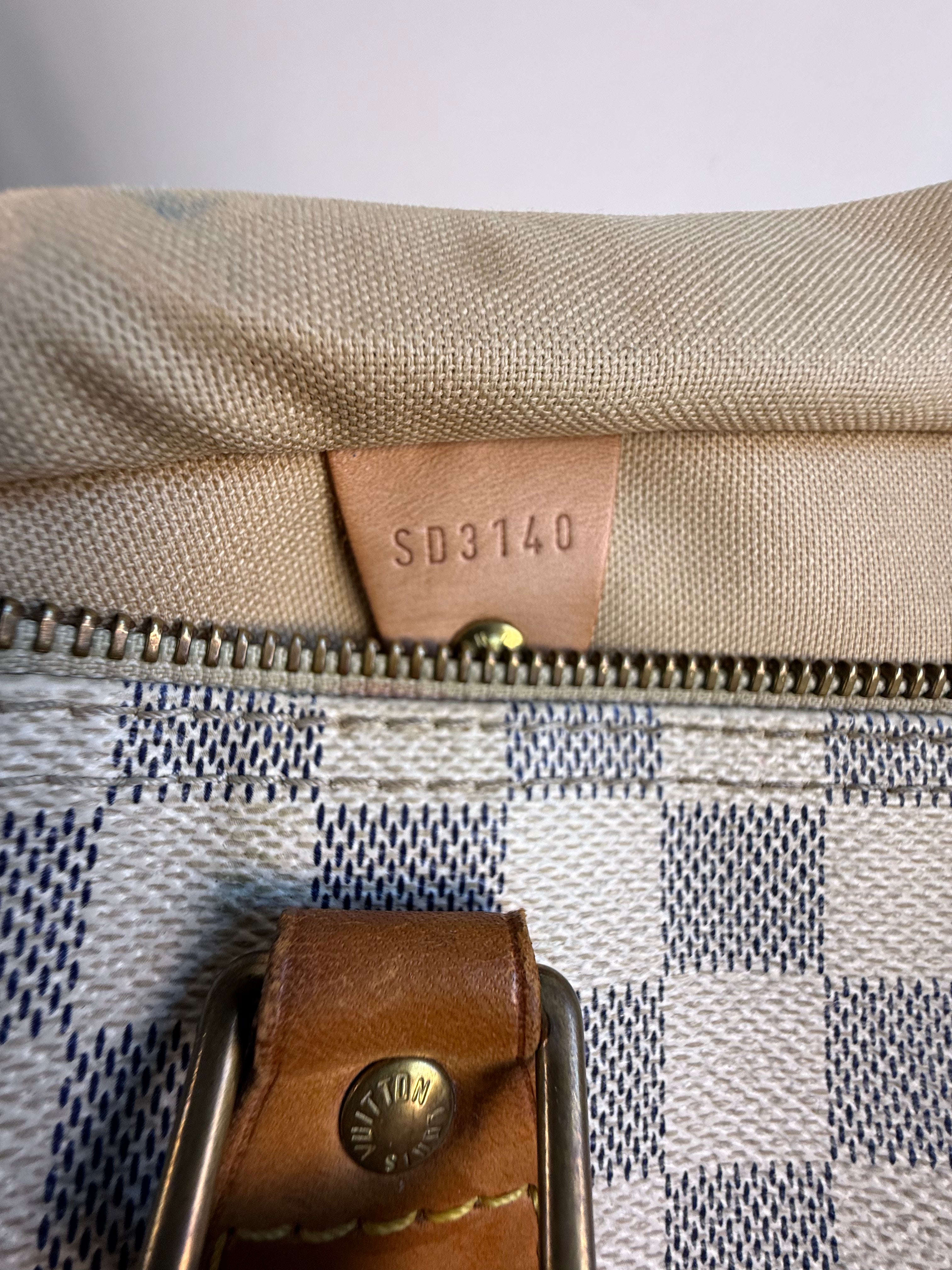 Speedy 25 en toile Damier blanc
