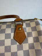 Speedy 25 en toile Damier blanc