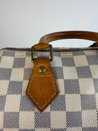 Speedy 25 en toile Damier blanc