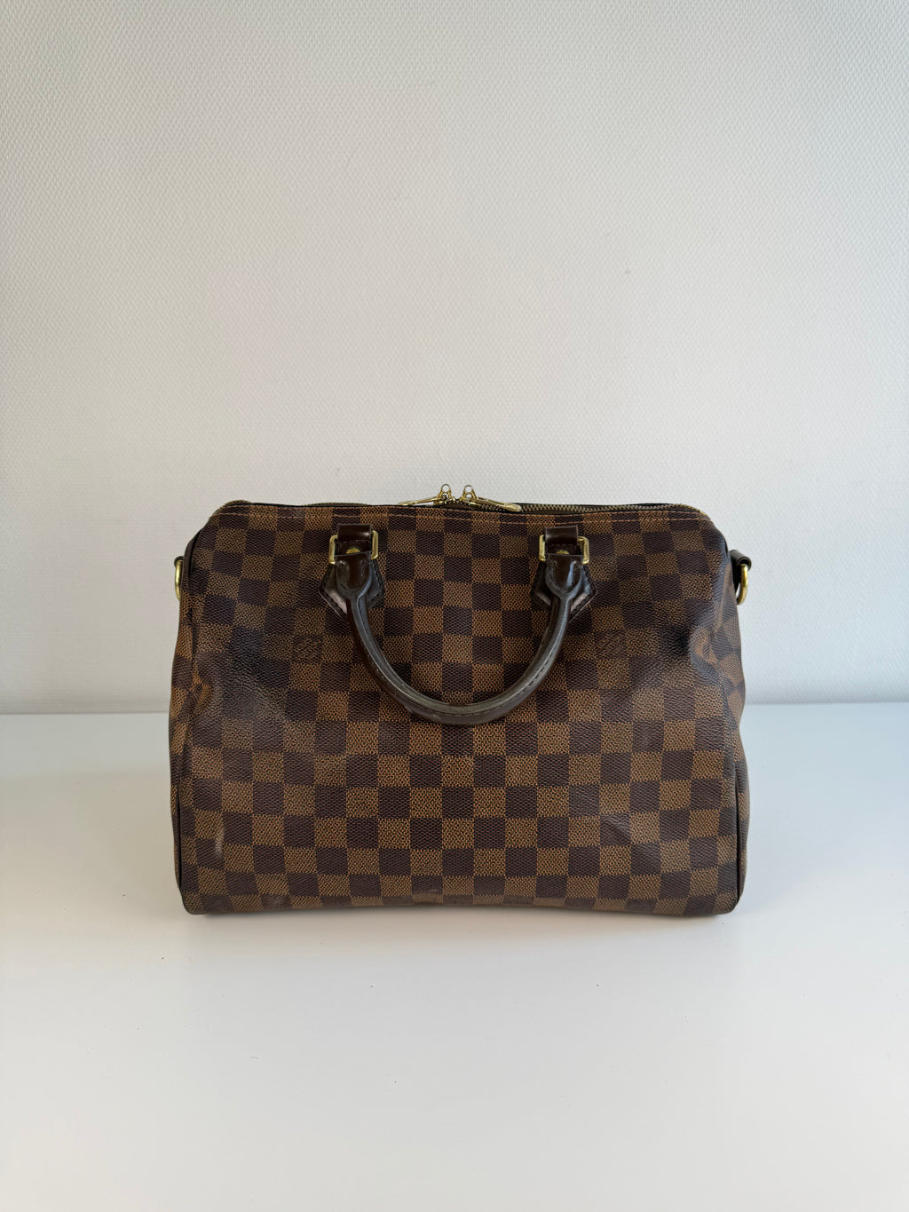 Speedy 30 à bandoulière en toile damier