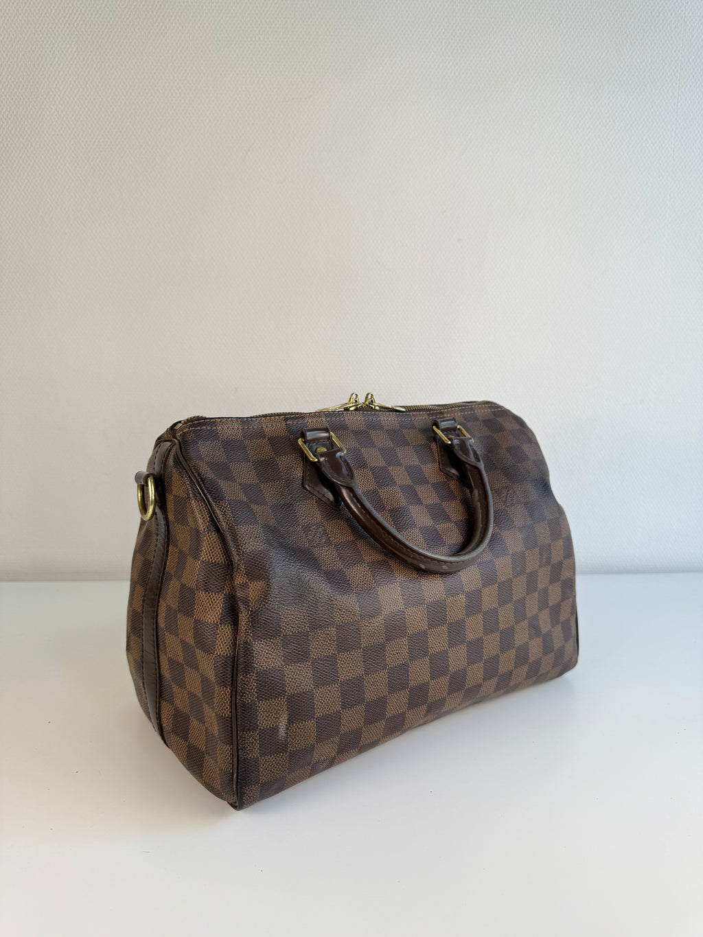 Speedy 30 à bandoulière en toile damier