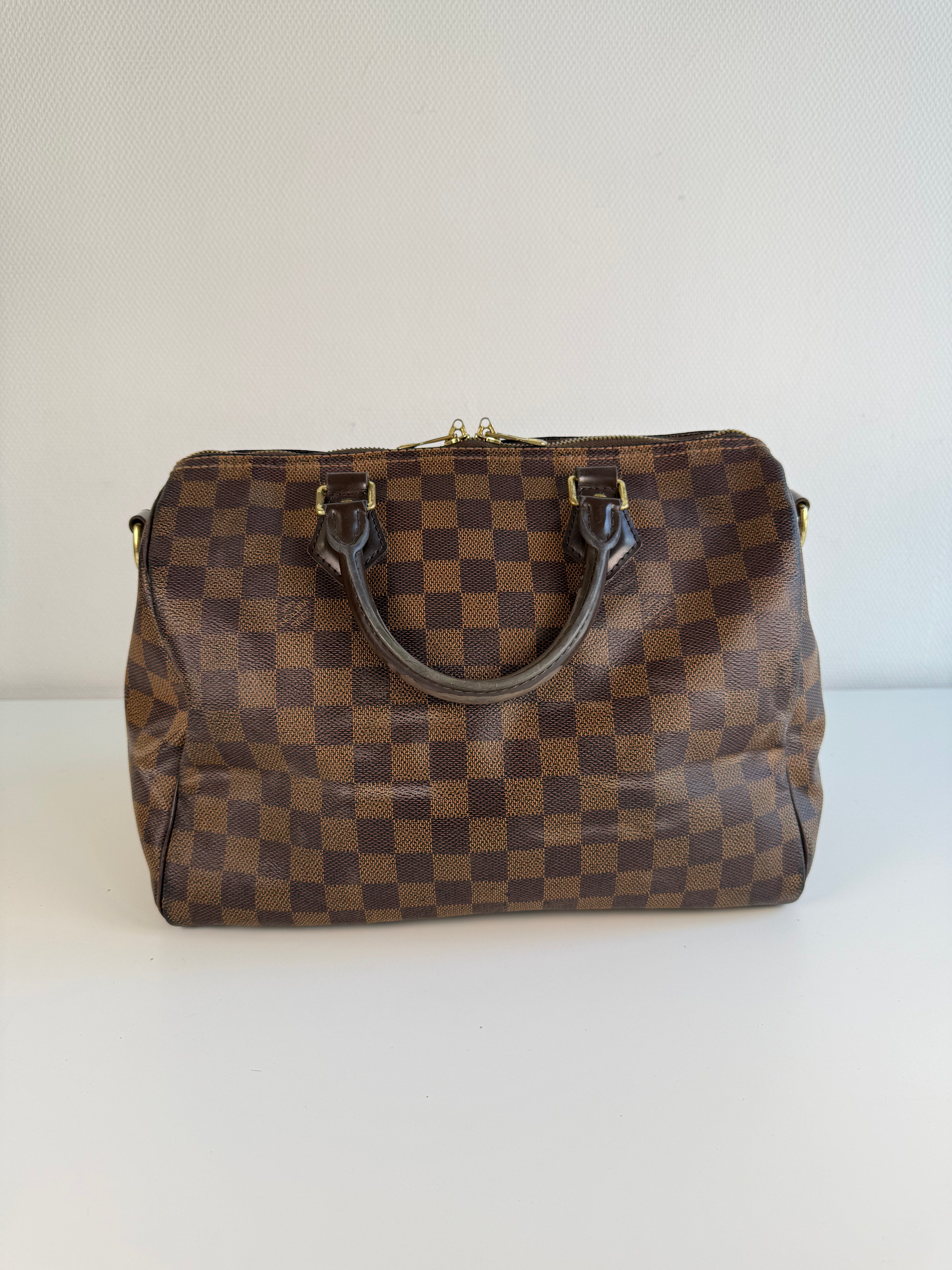 Speedy 30 à bandoulière en toile damier