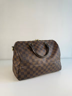 Speedy 30 à bandoulière en toile damier