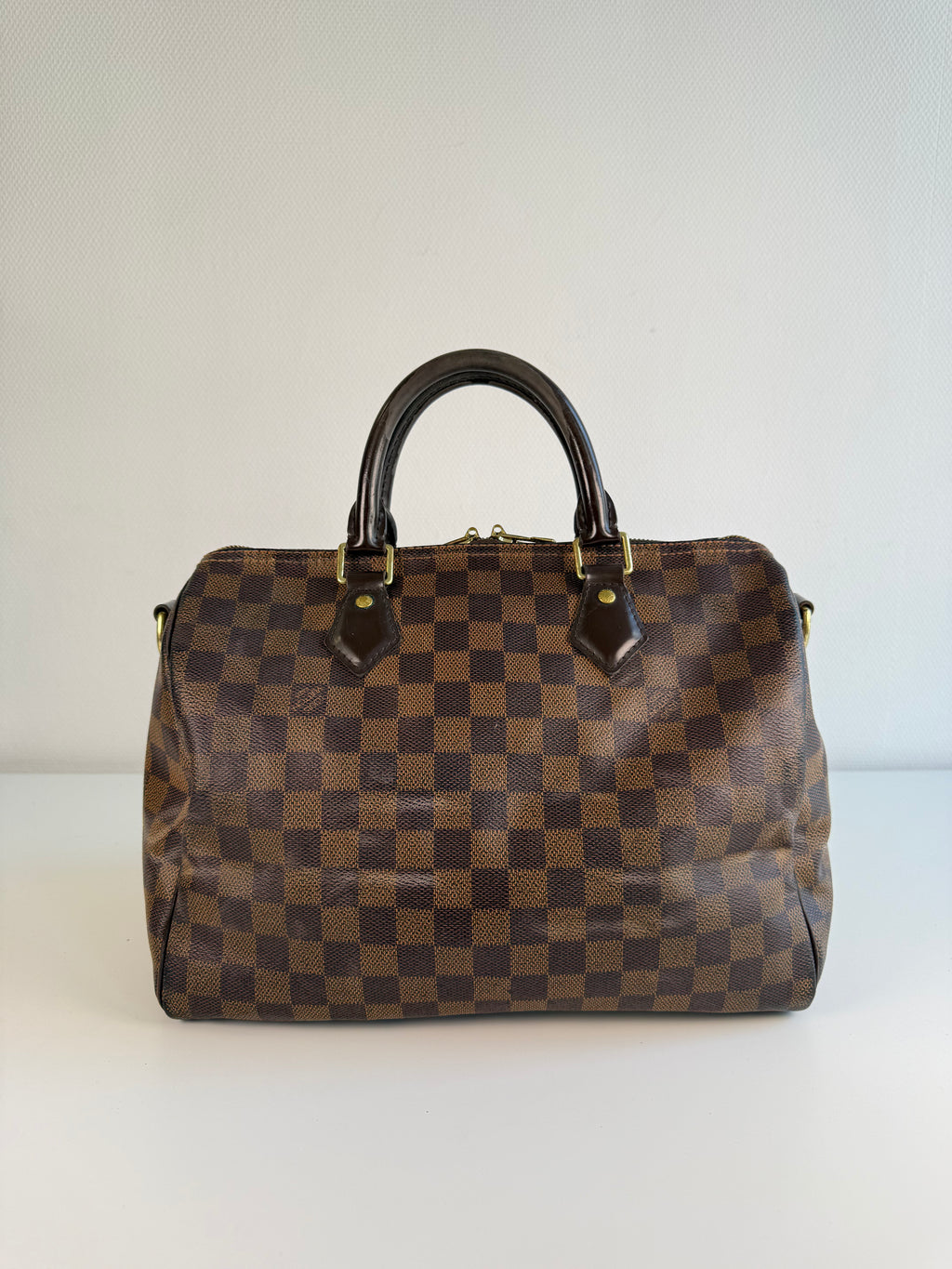 Speedy 30 à bandoulière en toile damier