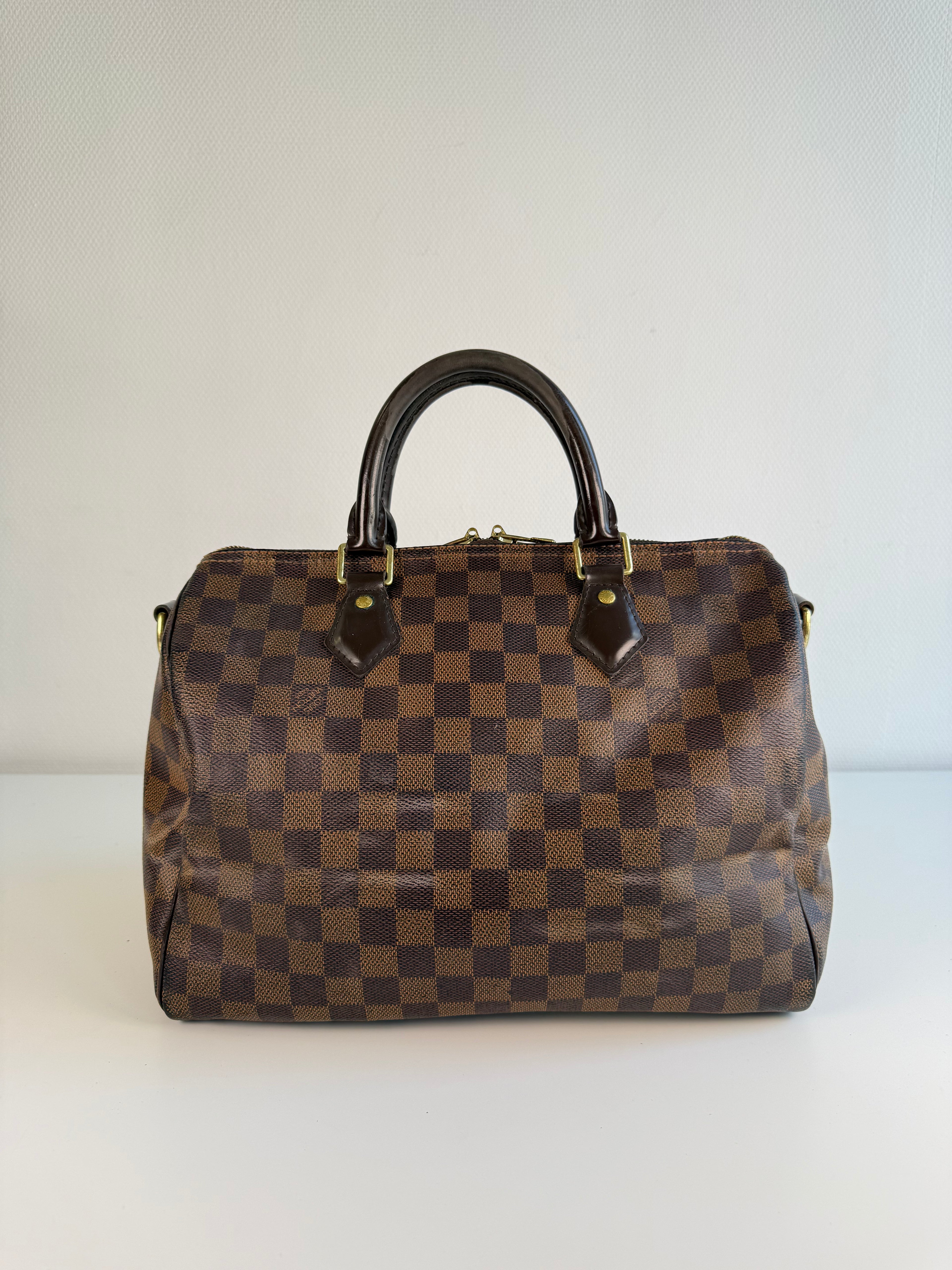 Speedy 30 à bandoulière en toile damier