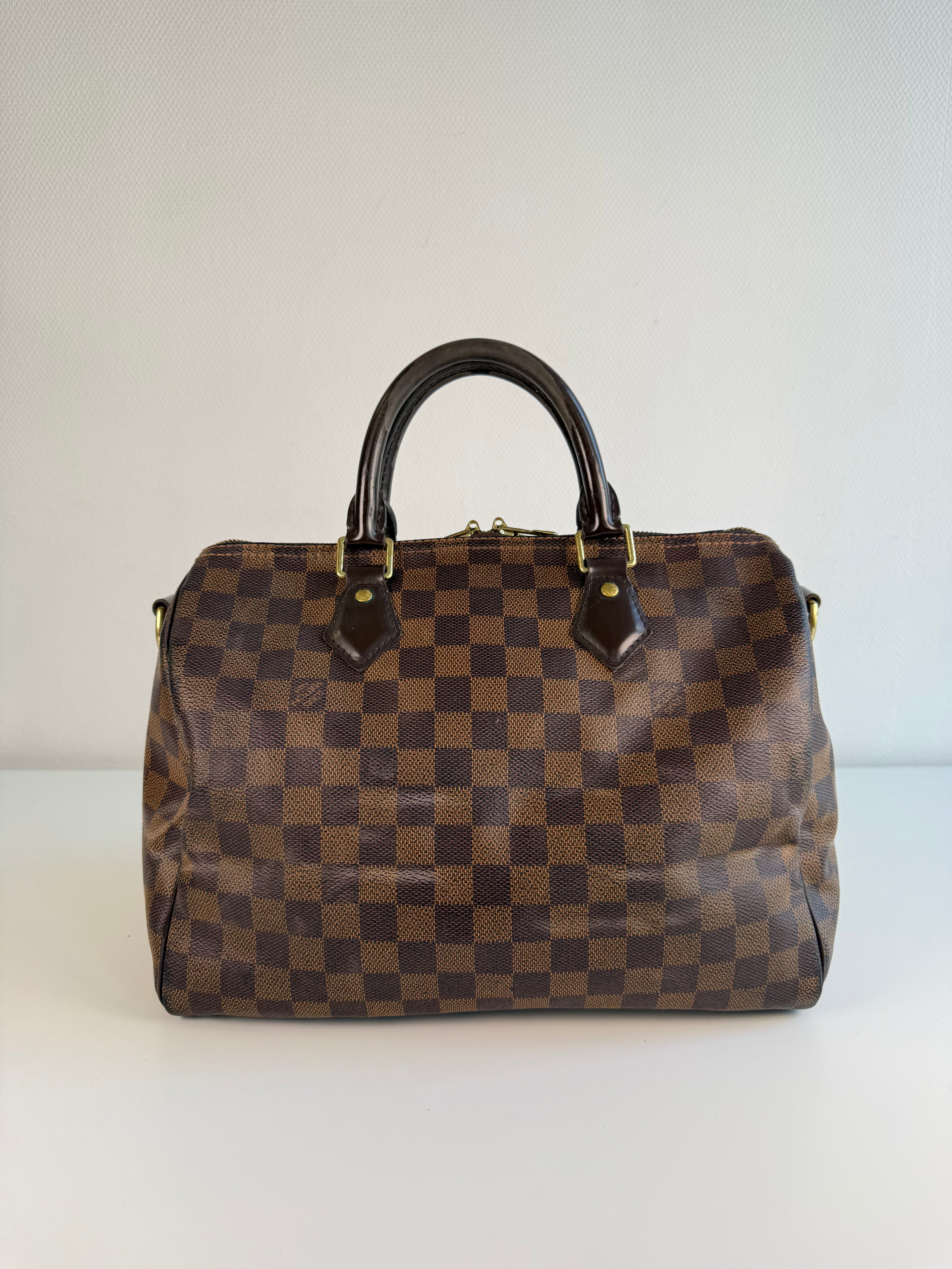 Speedy 30 à bandoulière en toile damier