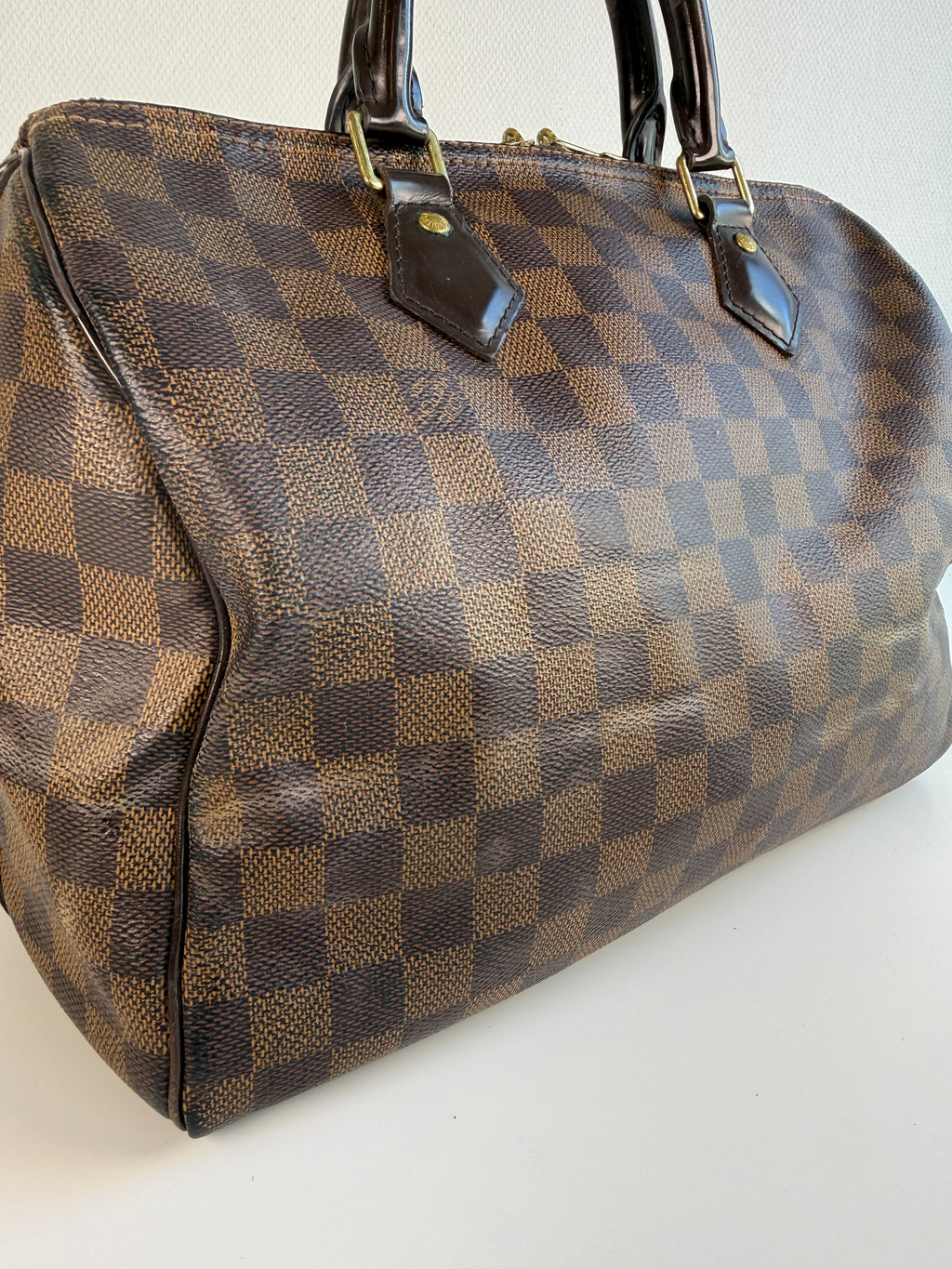 Speedy 30 à bandoulière en toile damier