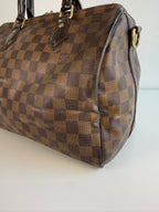 Speedy 30 à bandoulière en toile damier