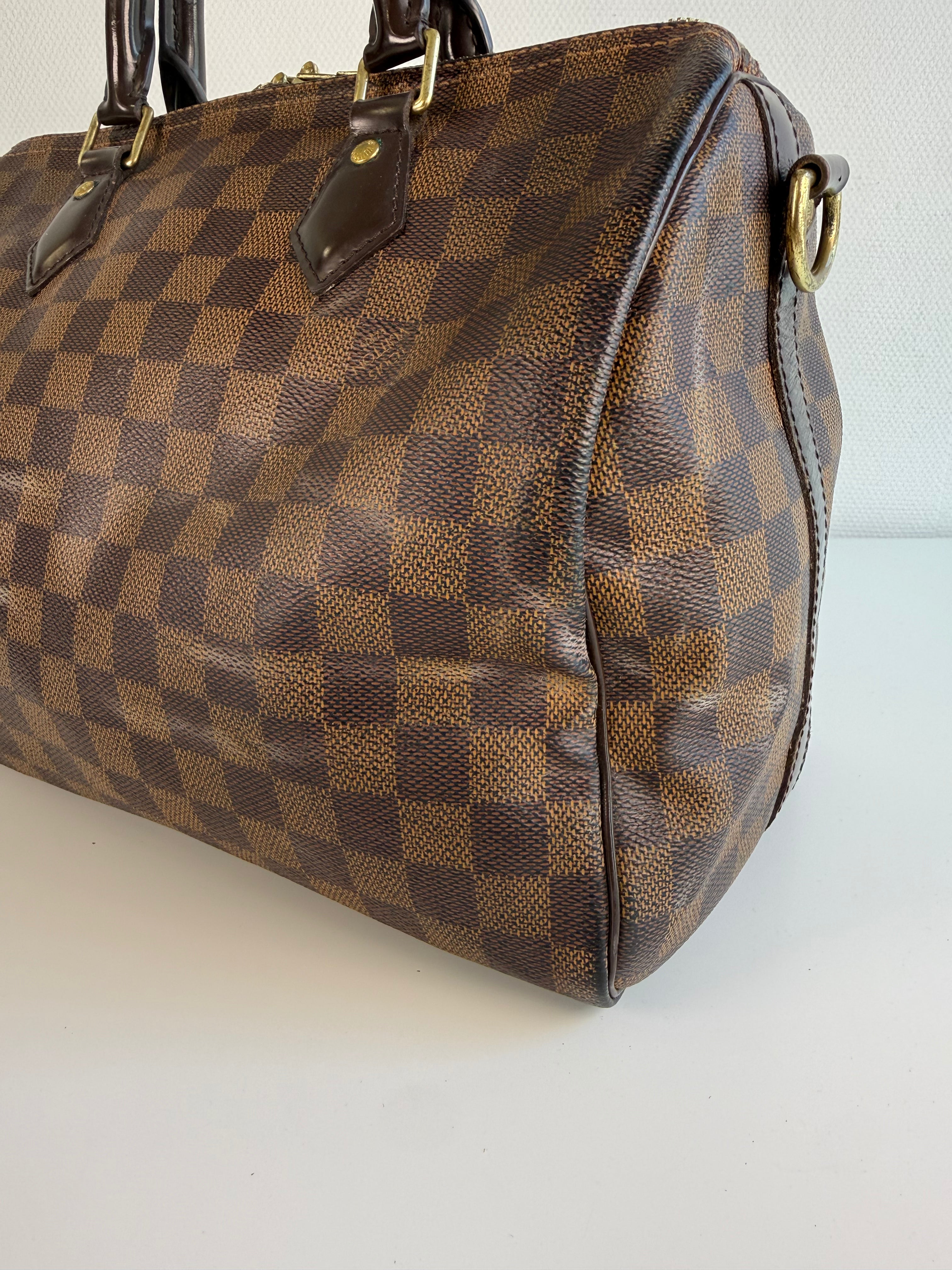 Speedy 30 à bandoulière en toile damier