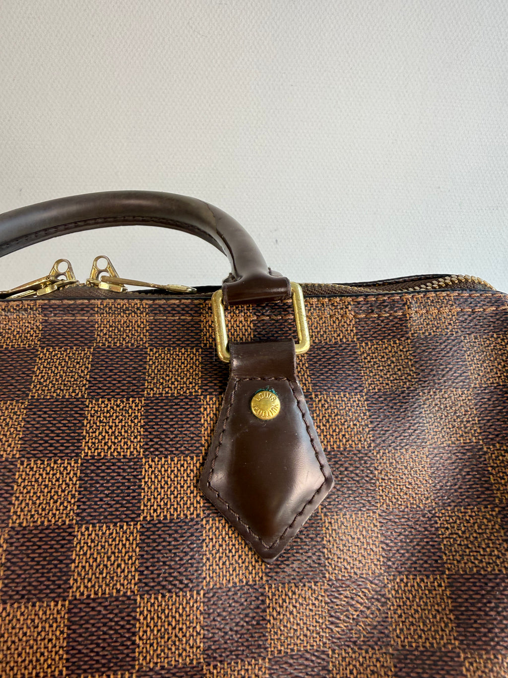Speedy 30 à bandoulière en toile damier