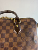 Speedy 30 à bandoulière en toile damier
