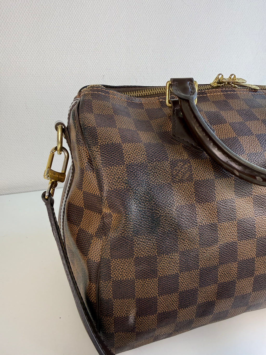Speedy 30 à bandoulière en toile damier