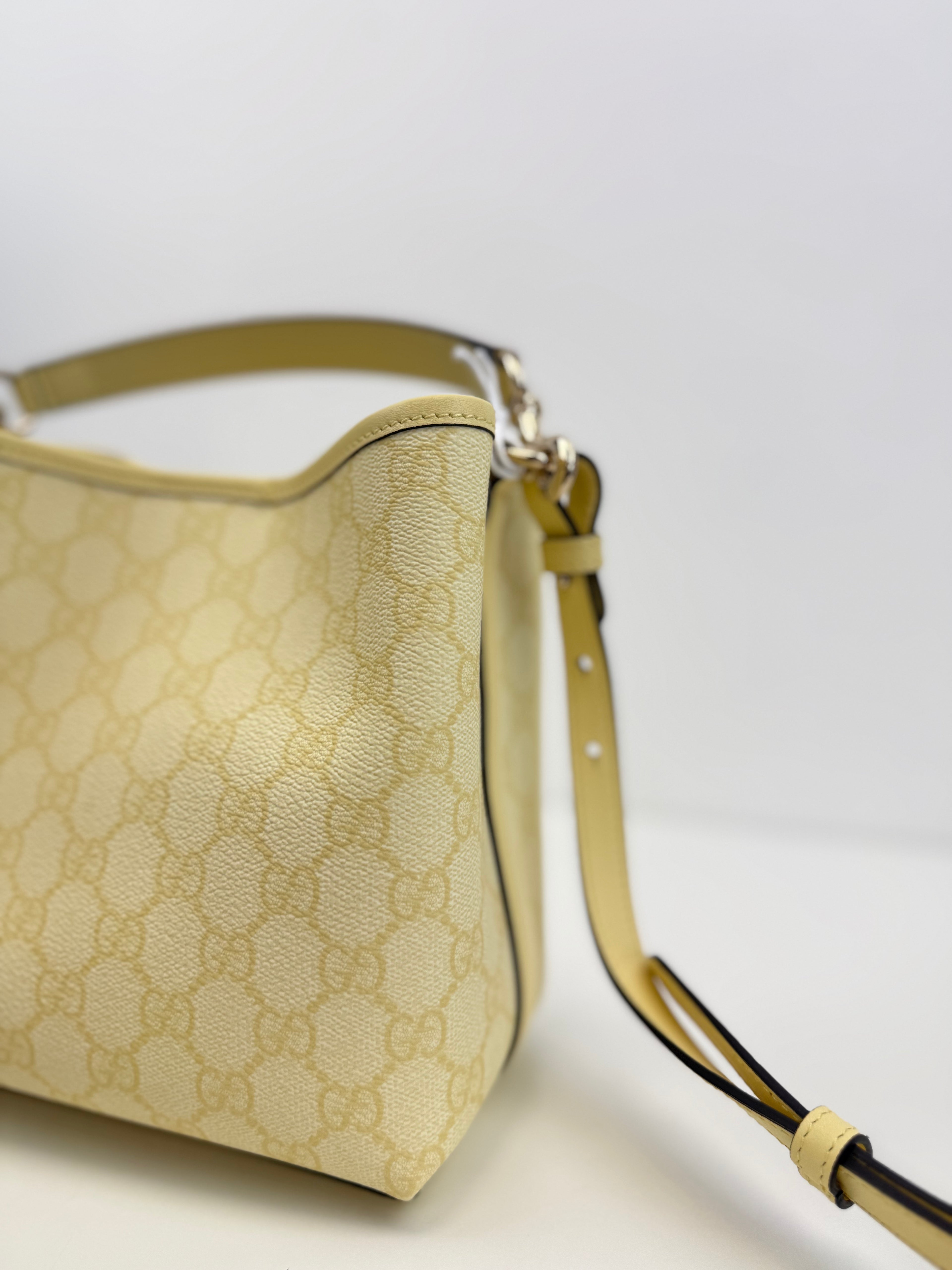 Sac GG Emblem en coton enduit grainé avec monogramme Gucci