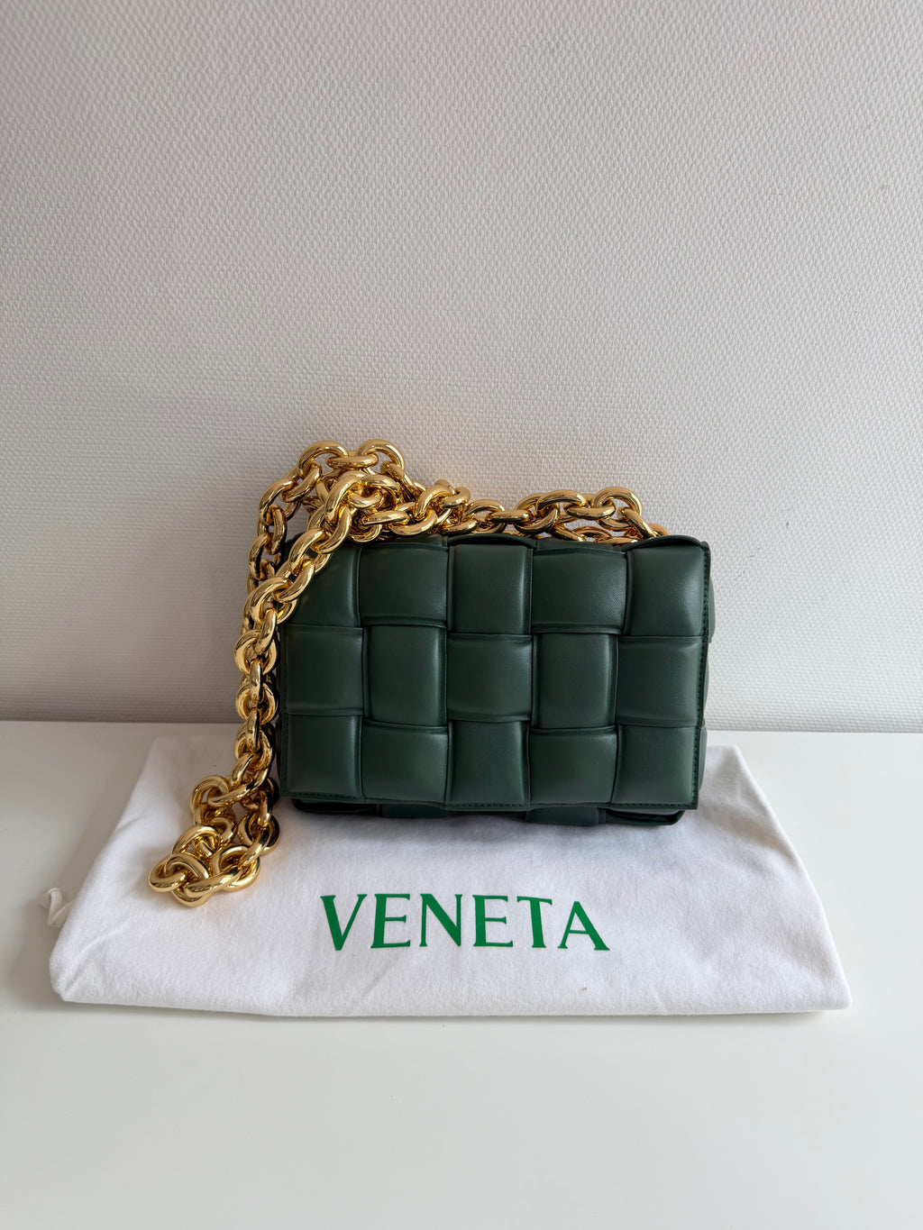 Chain Cassette en cuir