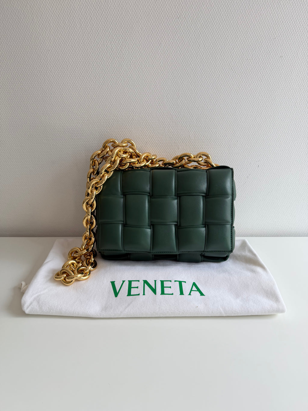 Chain Cassette en cuir